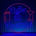 thumbnail image 1 of Glowneon Coffee Till Cocktails Neon Sign, Bar Pub Club Wall Decor, 1 of 4