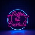 thumbnail image 1 of Glowneon Coffee Till Cocktails Neon Sign Wall Decor 20" x 19" For Bar Club Decor, 1 of 4