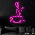 thumbnail image 1 of Glowneon Coffee Tulip Neon Sign, Flower Led Sign, Coffee Shop Decor, 1 of 5
