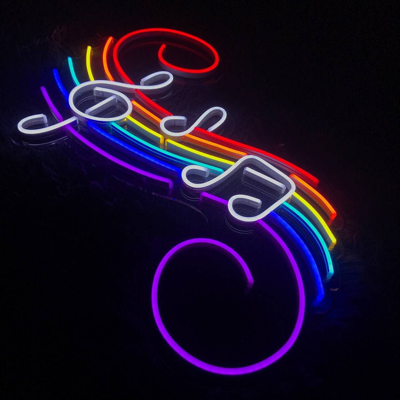 Glowneon Colorful Musical Note, Musical Notes LED Sign - Walmart.com