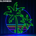 thumbnail image 1 of Glowneon Colorful Palm Tree Neon Sign, Palm Tree On Beach Led Light, 1 of 5
