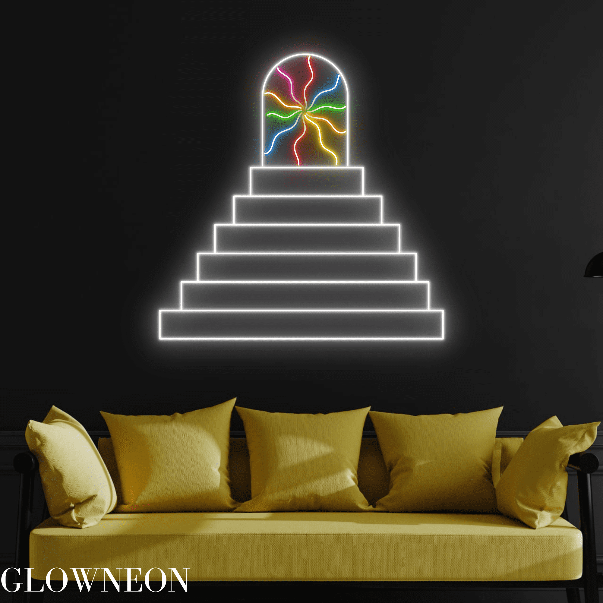 Glowneon Colorful Stair Space Neon Sign, Stair To Space Led Sign ...