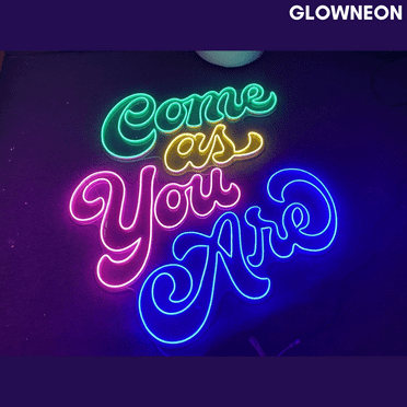 Glowneon Come As You Are Neon Sign, Coffee Shop Led Sign, Welcome Art