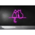 thumbnail image 1 of Glowneon Couple Cats Neon Sign, Couple Cats Led Light, Cat Line Art Decor, Cat Lover Gifts, 1 of 3
