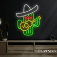 thumbnail image 1 of Glowneon Cowboy Cactus Guitar Neon Sign, Cactus Led Sign, Kid Gifts, 1 of 4