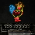 thumbnail image 1 of Glowneon Cowboy Chicken Neon Sign, Chicken Cowboy Led Sign, Animal Neon Light, Cowboy Led Light, 1 of 5