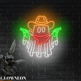 thumbnail image 1 of Glowneon Cowboy Ghost Led Sign, Halloween Cowboy Home Bar Wall Decor, 1 of 1