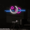 thumbnail image 1 of Glowneon Crescent Moon Neon Sign, Moon Led Sign, Galaxy Wall Decor, 1 of 4