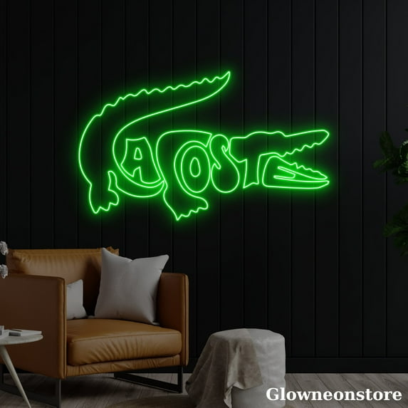 Glowneon Crocodile Neon Sign, Crocodile Led Sign, Animal Neon Light, Kid Room Decor