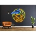thumbnail image 1 of Glowneon Crow Stand In Pumpkin Neon Sign, Wall Art Halloween Decor, 1 of 4