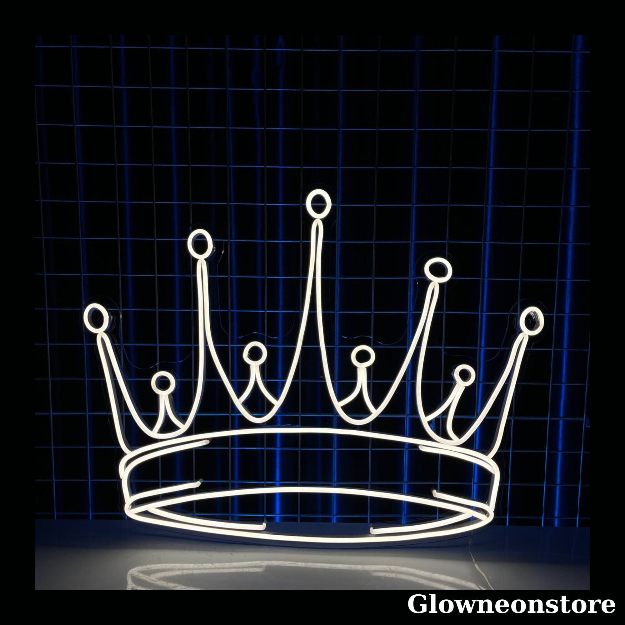 Glowneon Crown Neon Sign, Crown Led Light, Custom Queen King Crown Neon ...