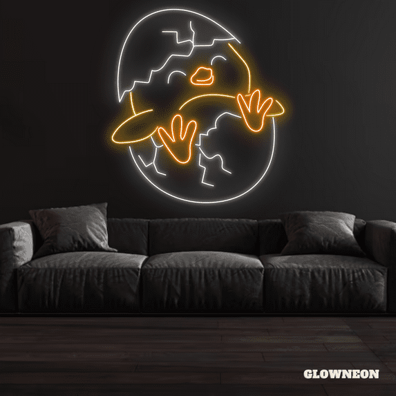 Glowneon Cute Chick Neon Sign, Farmhouse Decor, Gifts for Kids