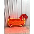 thumbnail image 1 of Glowneon Dachshund Hot Dog Neon Acrylic Print Sign, Hot Dog Shop, 1 of 4