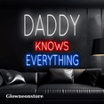 thumbnail image 1 of Glowneon Daddy Knows Everything Neon Sign, Quote Father's Day Led, 1 of 4
