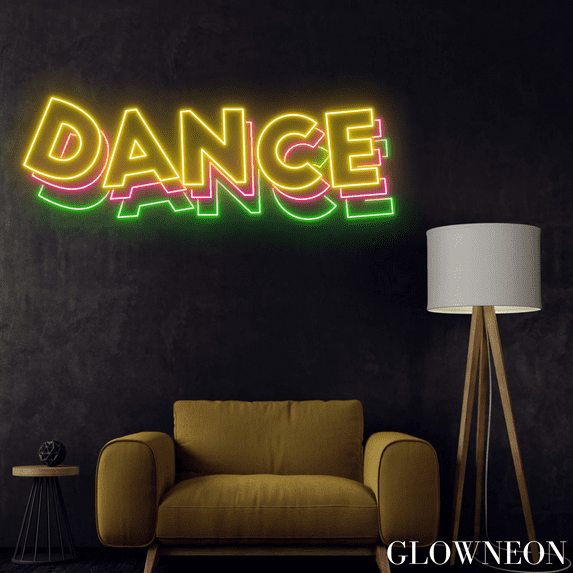 Glowneon Dance Neon Sign, Dancing Club Led Sign, Dancer Room Decor