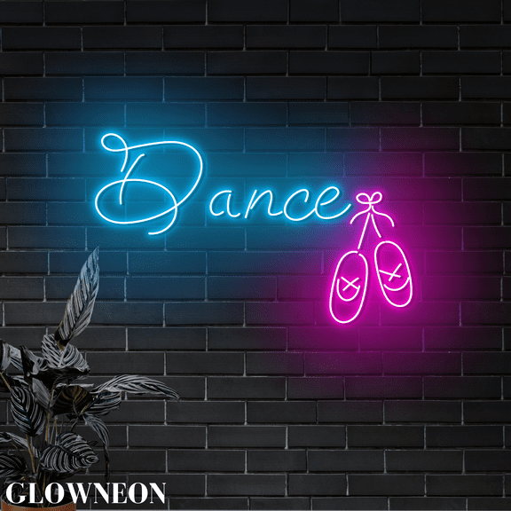 Glowneon Dance Shoes Neon Led Light, Dancing Club Open Led Wall Decor