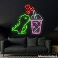 thumbnail image 1 of Glowneon Dinosaur Bubble Tea Neon Sign, Bubble Tea Led Sign, Boba Tea Neon Led Light, Coffee Decor, 1 of 5