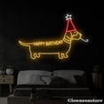 thumbnail image 1 of Glowneon Dog Happy Birthday Neon Sign, Happy Birthday Led Sign, Cute Dog Led Sign, Pet Shop Decor, 1 of 5