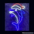 thumbnail image 1 of Glowneon Dolphin Christmas Neon Sign, Dolphin With Santa Hat LED Sign, Dolphin Lover Gift, 1 of 5