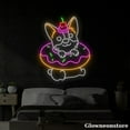 thumbnail image 1 of Glowneon Donut Baby Dog Neon Sign, Corgi Dog Donut LED Sign, Welcome Open Donut Shop LED Light, 1 of 5