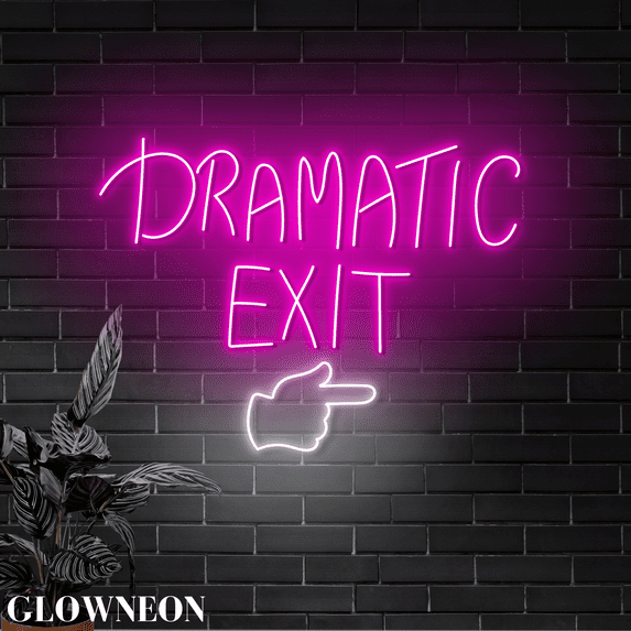 Glowneon Dramatic Exit Led Light, Business Store Shop Exit Way Decor