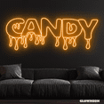 thumbnail image 1 of Glowneon Dripping Candy Neon Sign, Candy Shop Decor, Bakery Decor, 1 of 4