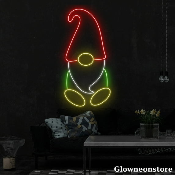 Glowneon Easter Dwarf Neon Sign, Easter Dwarf Led Sign, Holiday Decoration, Kid Room Decor