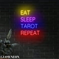 thumbnail image 1 of Glowneon Eat Sleep Tarot Repeat Neon Sign, Tarot Psychic Reading Sign, 1 of 5