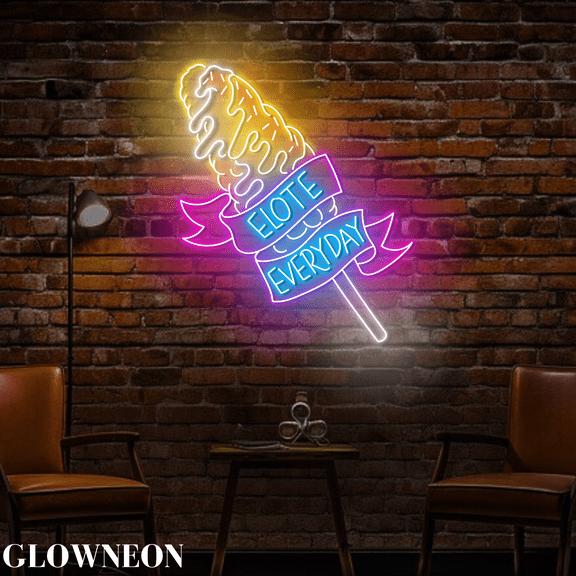 Glowneon Elote Everyday Led Sign, Mexican Elote Restaurant Wall Decor