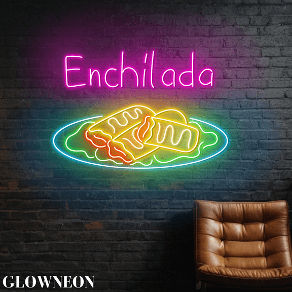 Glowneon Enchilada Restaurant Decor, Mexican Enchilada Neon Led Light
