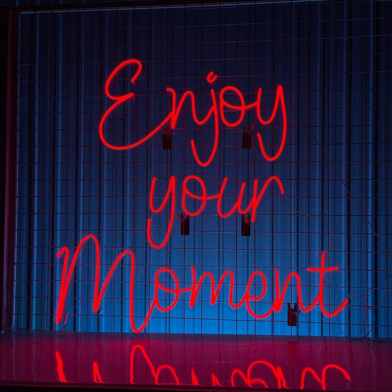 Glowneon Enjoy Your Moment Neon Sign, Trendy Wall Decor