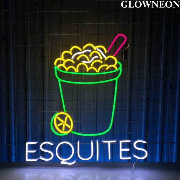 Glowneon Esquites Led Sign, Esquites Neon Sign For Mexican Shop Decor