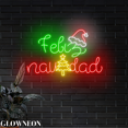 thumbnail image 1 of Glowneon Feliz Navidad Led Wall Art, Mexico Christmas Neon Wall Decor, 1 of 5