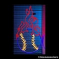 thumbnail image 1 of Glowneon Fire Baseball Neon Sign, Fire Baseball LED Sign, Baseball Neon LED Light, 1 of 5