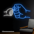 thumbnail image 1 of Glowneon First Bump Hand Father And Son Neon Sign, Gift For Dad Led, 1 of 4