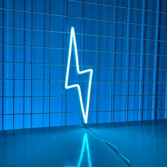 Glowneon Flash Neon Signs, Thunder Long-lasting Lights Wall Decor