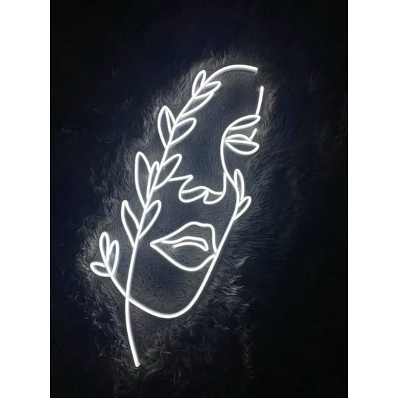 Glowneon Flower Face Neon Signs, Wall Decor