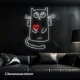 thumbnail image 1 of Glowneon Fly Cat Heart Neon Sign, Fly Cat Led Light, Cat Heart Neon Light, Cat Night Light, 1 of 4