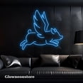 thumbnail image 1 of Glowneon Flying Pig Neon Sign, Flying Pig Led Light, Handmade Flying Pig Led Sign, Flying Pig Line, 1 of 4