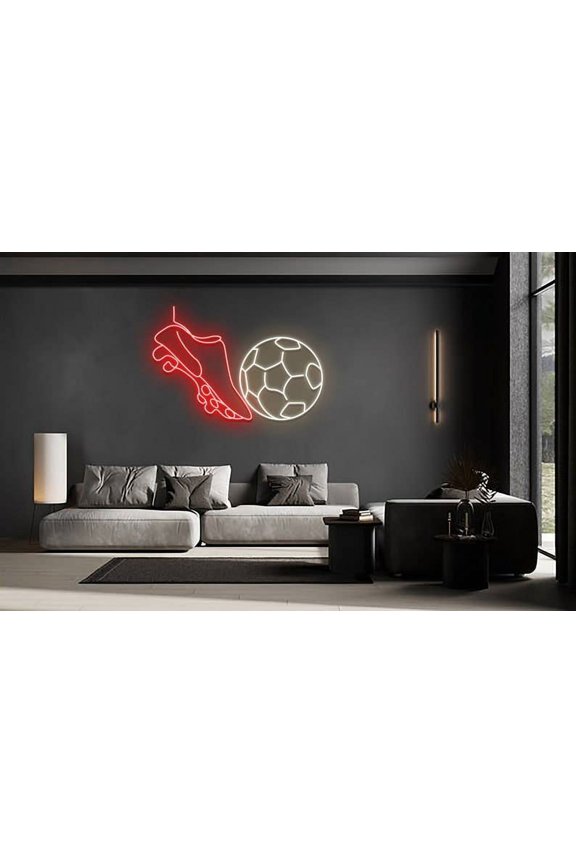 Football Shoes Neon Sign, Decor
