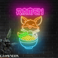 thumbnail image 1 of Glowneon Fox Ramen Japanese Noodles Neon Sign, Ramen Restaurant Decor, 1 of 5