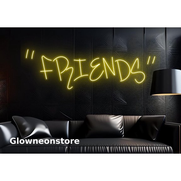 Glowneon Friends Neon Light, Friends Letter Sign, Friends Led Sign, Friends Gift Ideas, Home Decor