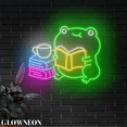 thumbnail image 1 of Glowneon Frog Book Coffee Led Wall Decor, Coffee Book Store Neon Sign, 1 of 5