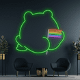 thumbnail image 1 of Glowneon Frog Butt LGBT Flag Neon Sign, Abstract Wall Decor LGBTQ+, 1 of 4