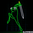 thumbnail image 1 of Glowneon Frog With Sword Neon Sign, Frog Led Sign, Decor Gift For Kid, 1 of 5