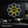 thumbnail image 1 of Glowneon Fun Face Flower Neon Sign, Sunflower Led Light, Sunflower Neon Sign, Handmade Fun Face, 1 of 4