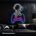 thumbnail image 1 of Glowneon Game Astronaut Neon Sign, Gamepad Astronaut LED Neon, Gaming Astronaut Hanging Neon Light, 1 of 4