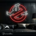 thumbnail image 1 of Glowneon Ghost Prohibited Neon Sign, Ghost Prohibited Led Sign, Symbol Prohibited Neon Led, 1 of 4