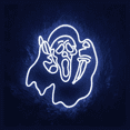 thumbnail image 1 of Glowneon Ghost With Knife Neon Sign, Halloween Party Decor, 1 of 4
