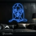 thumbnail image 1 of Glowneon Girl Line Face Neon Sign, Women Line Face Neon Sign, One Line Face Led Light, 1 of 2